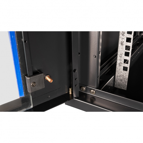 Шкаф 19" телекоммуникационный настенный, 9U 501x600х450 мм, дверь стекло, черный